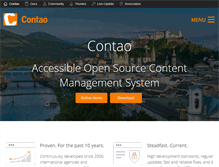 Tablet Screenshot of contao.org